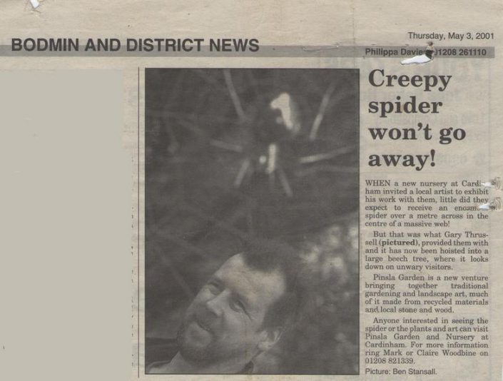 Newspaper article feating Thrussells