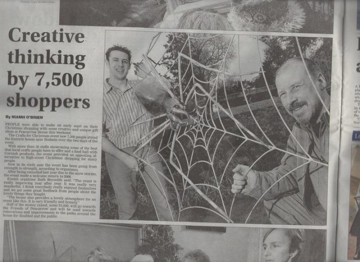 Newspaper article feating Thrussells