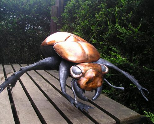 Giant metal Dung Beetle