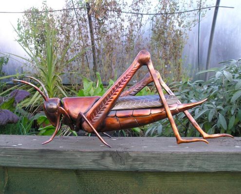 Copper Grass Hopper sculpture | Thrussells Copper Grass Hopper sculpture. Made by Thrussells