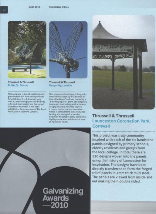 Newspaper article feating Thrussells