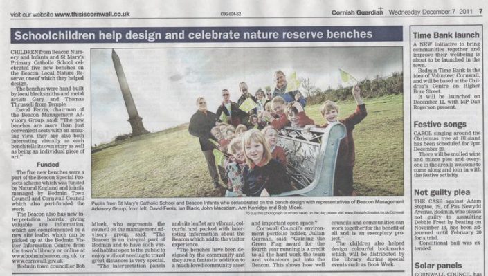 Newspaper article feating Thrussells