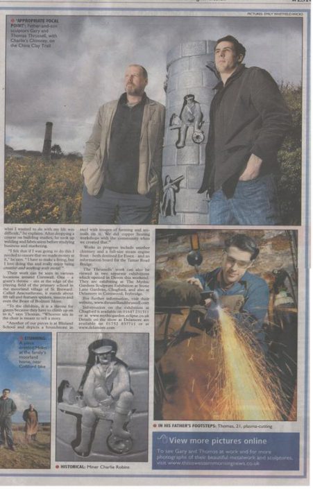 Newspaper article feating Thrussells