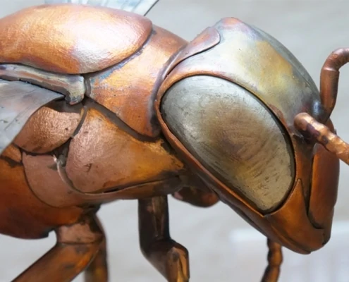Copper Bee head and shoulders. Made by Thrussells