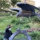 Installing Eagle Sculpture - Thrussells. Public Art Germany
